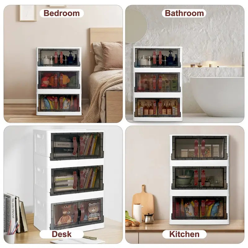 Armoire de rangement en plastique avec couvercles