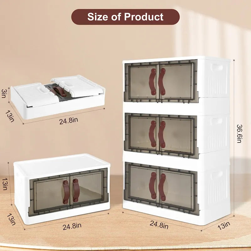 Armoire de rangement en plastique avec couvercles