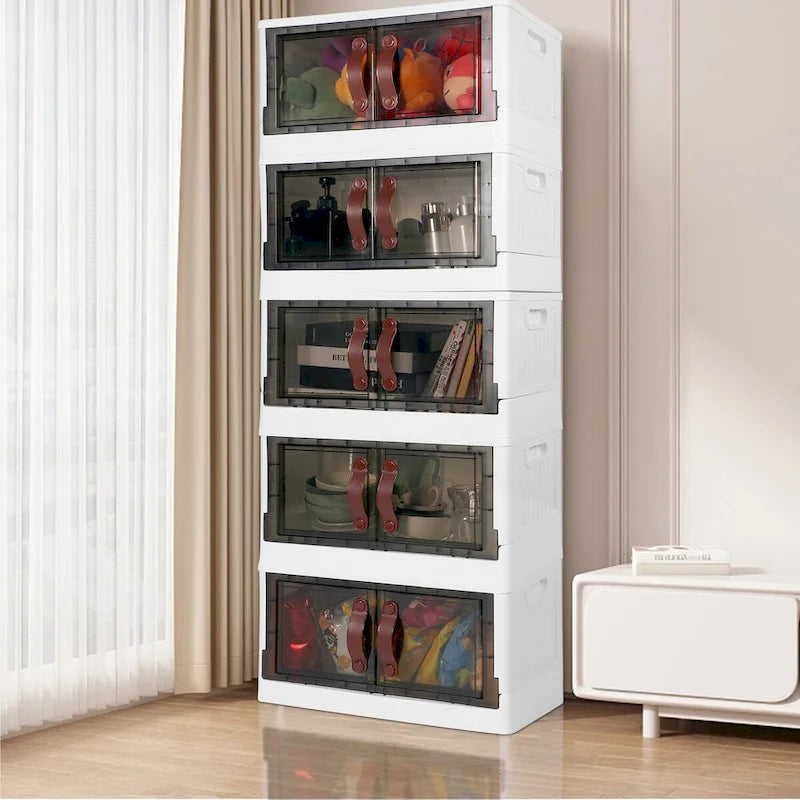 Armoire de rangement en plastique avec couvercles