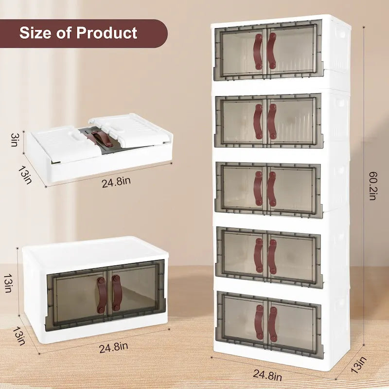 Armoire de rangement en plastique avec couvercles