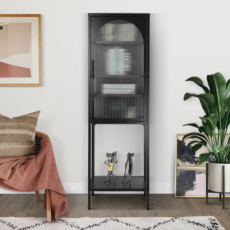 Meuble à porte en verre trempé