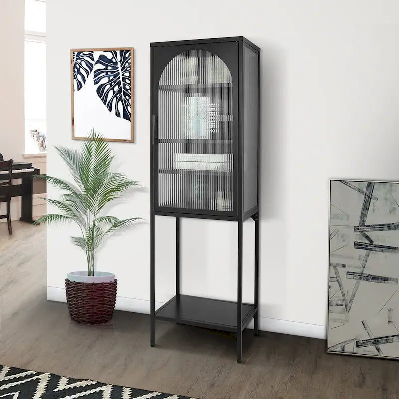 Meuble à porte en verre trempé