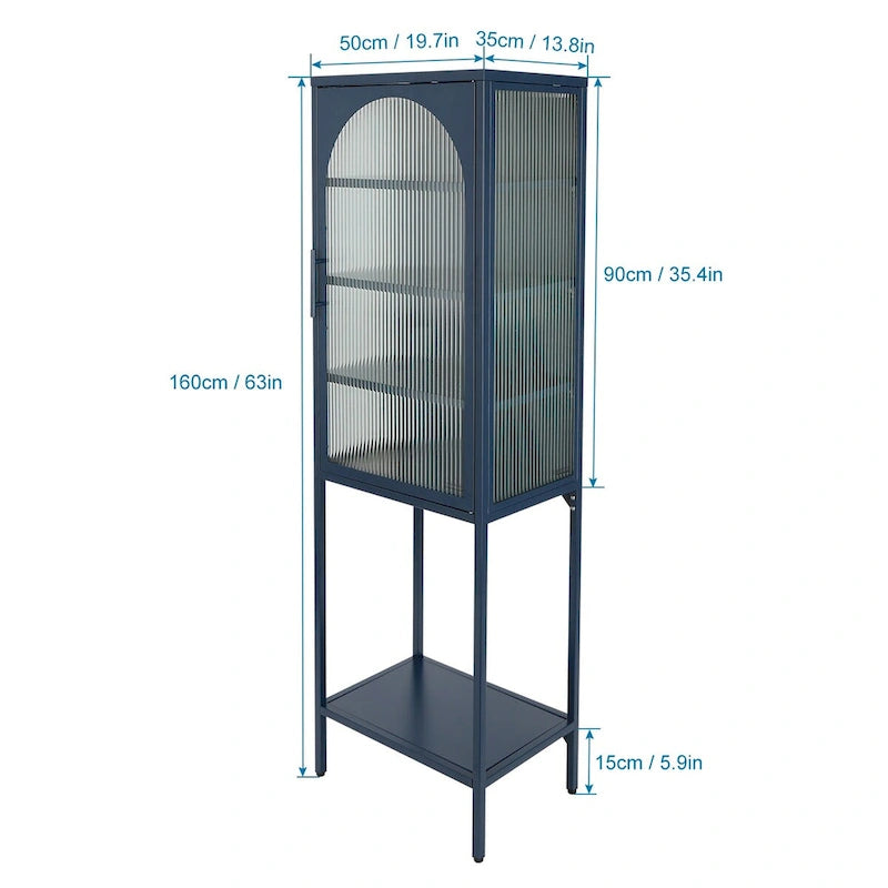 Meuble à porte en verre trempé