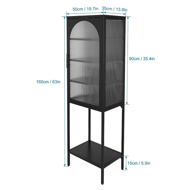 Meuble à porte en verre trempé