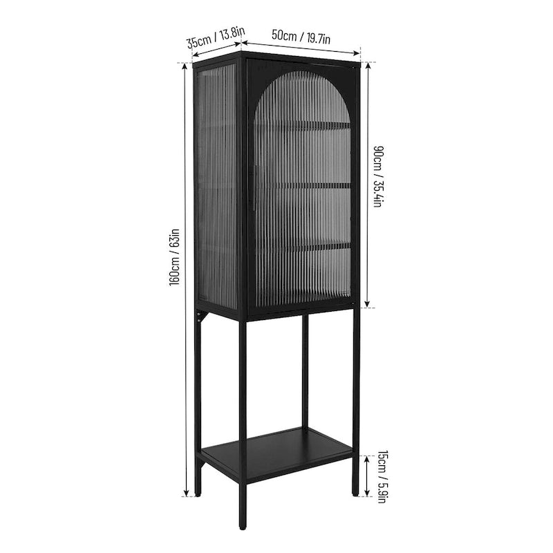 Meuble à porte en verre trempé