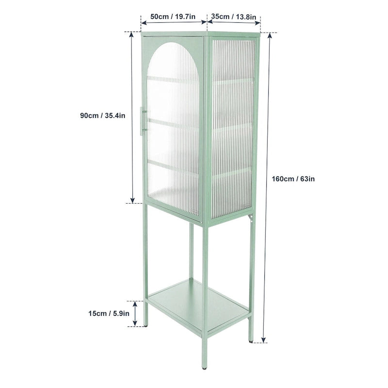 Meuble à porte en verre trempé