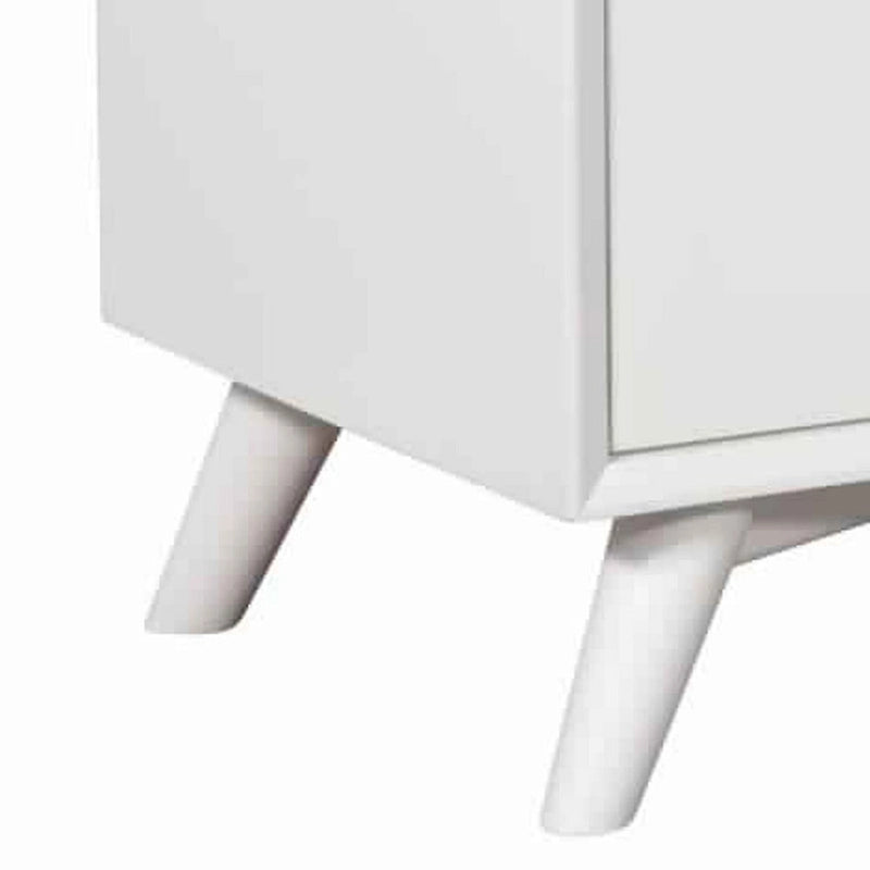 Meuble d'appoint en bois avec 3 tiroirs et 1 porte, Blanc