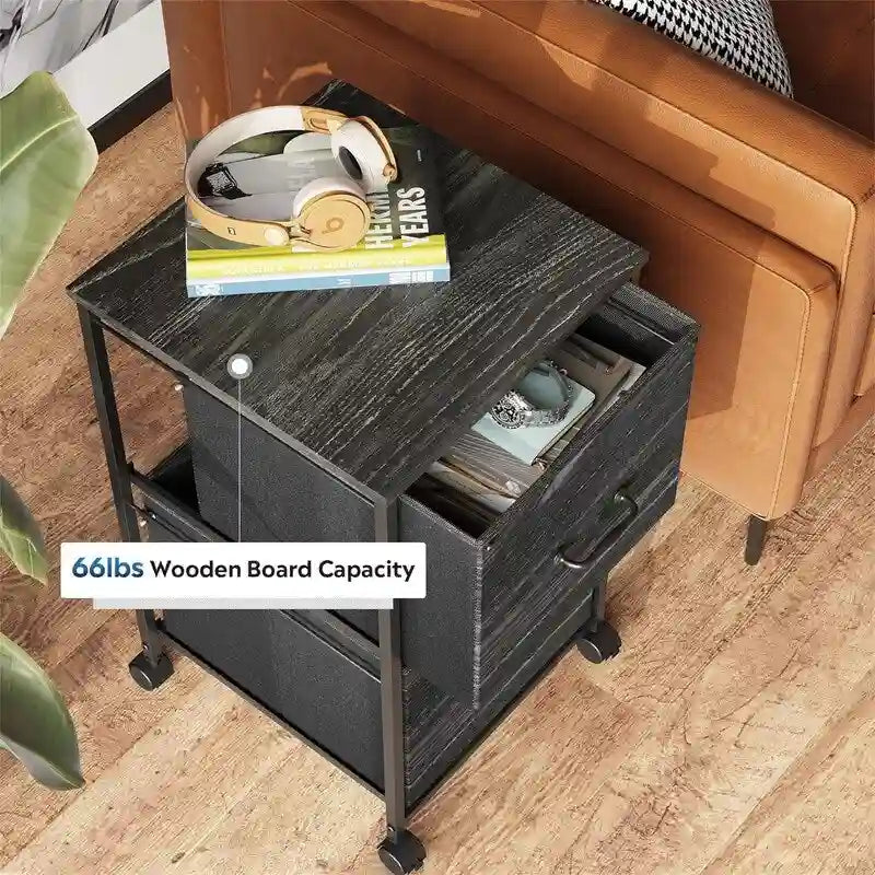 Classeur mobile à 2 tiroirs - 15,7P x 15,4L x 26,8H
