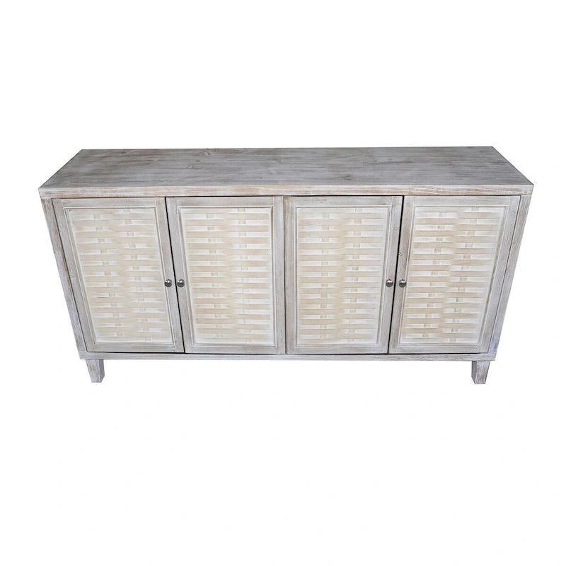 Meuble bas en bois à 4 portes