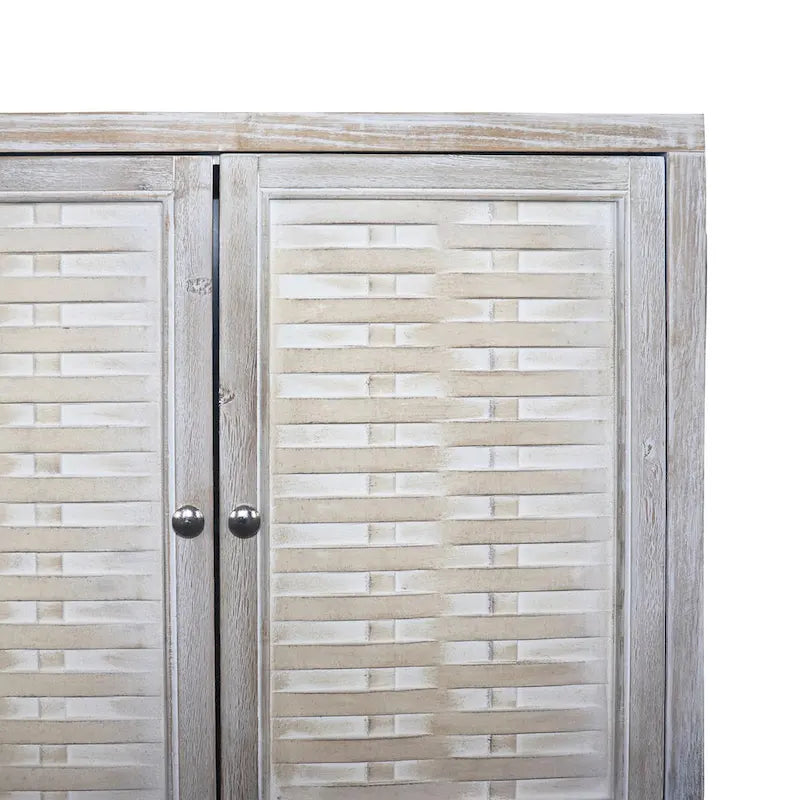 Meuble bas en bois à 4 portes