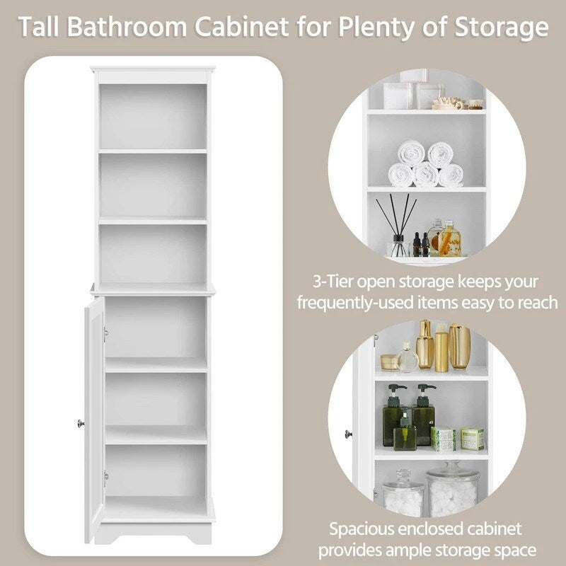 Meuble de rangement de salle de bain - 12P x 16L x 60,5H