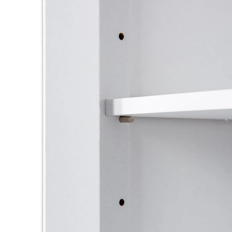 Meuble de rangement haut de salle de bain avec étagères et portes
