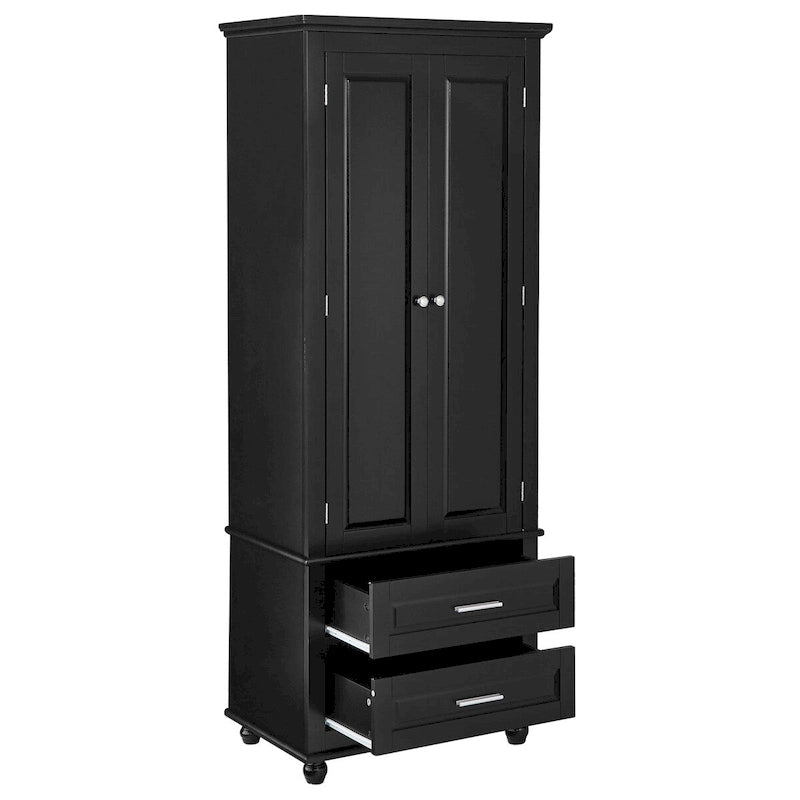 Armoire de rangement haute avec deux tiroirs