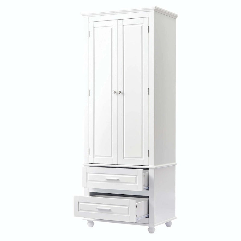 Armoire de rangement haute avec deux tiroirs