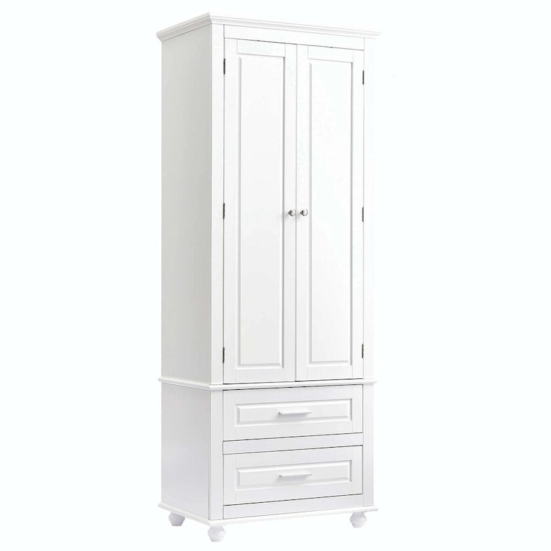 Armoire de rangement haute avec deux tiroirs