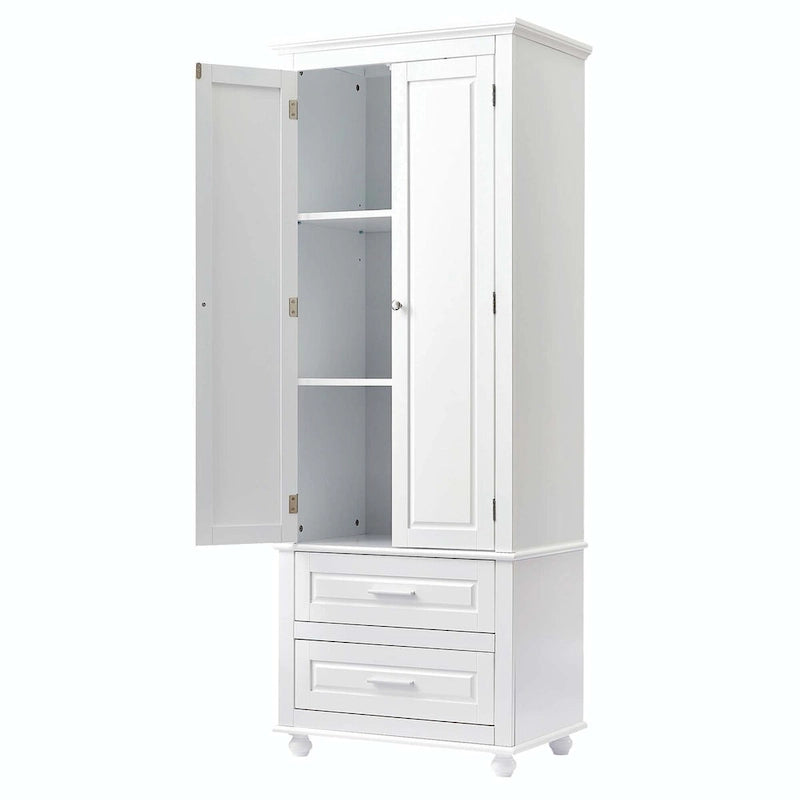 Armoire de rangement haute avec deux tiroirs
