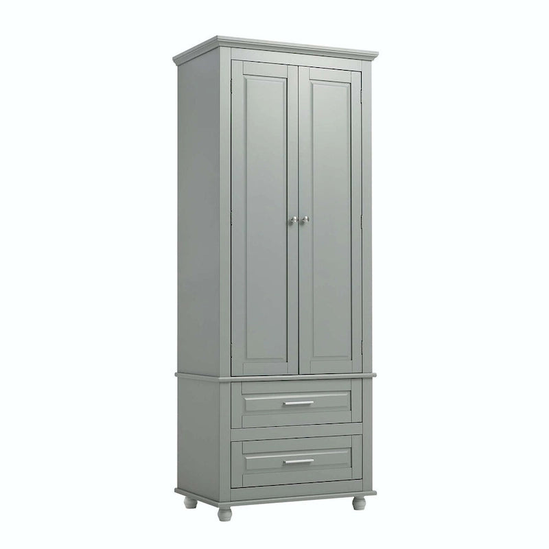 Armoire de rangement haute avec deux tiroirs