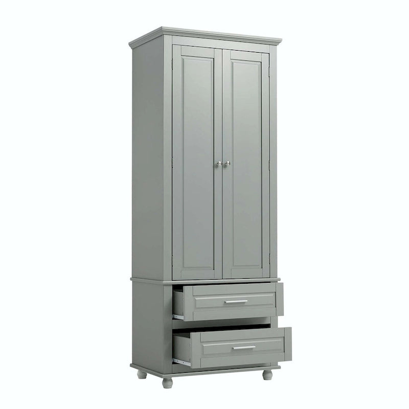 Armoire de rangement haute avec deux tiroirs