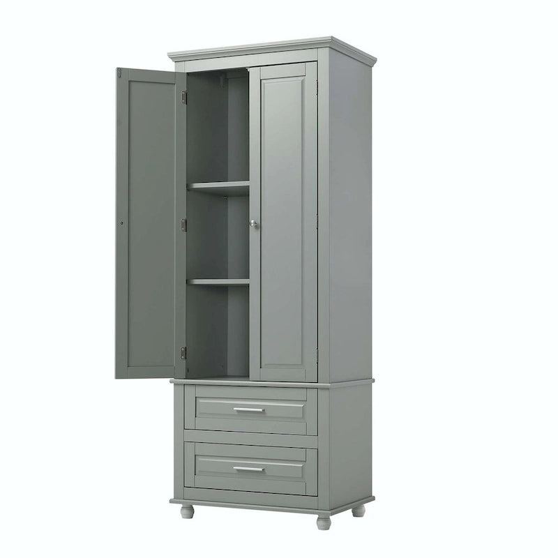 Armoire de rangement haute avec deux tiroirs