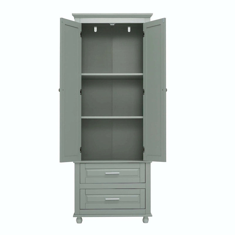 Armoire de rangement haute avec deux tiroirs