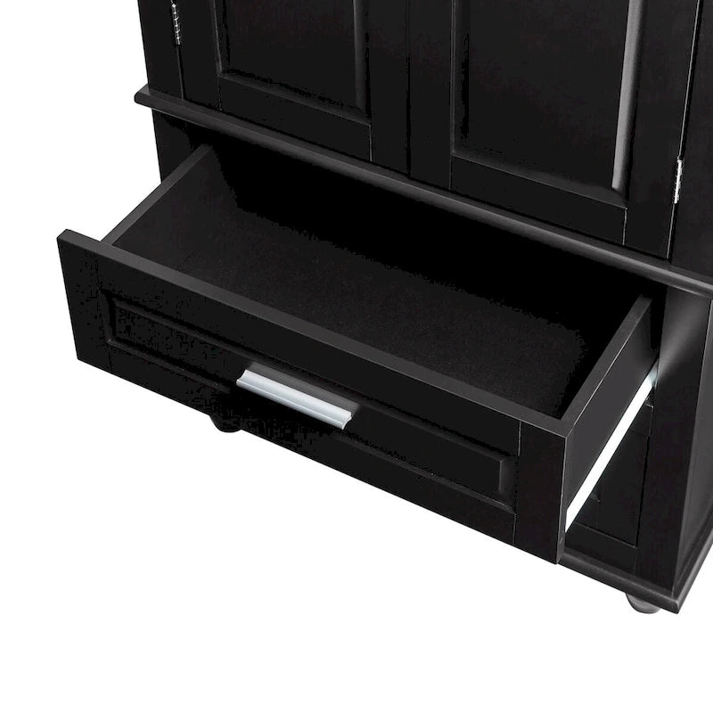 Armoire de rangement haute avec deux tiroirs